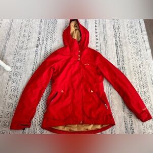 Used Oakley Lusten Snowboard Jacket Gore-Tex Womens Red Sizes Small